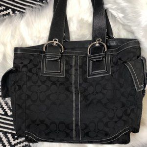 Large, Black Coach Cary-all